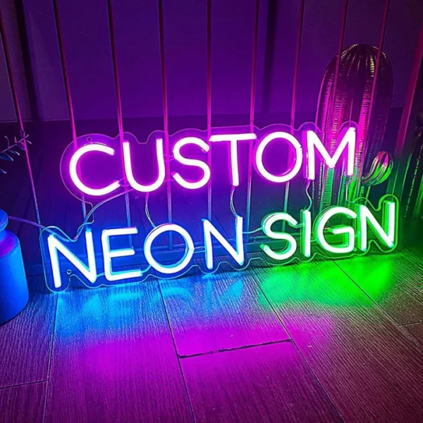 Customized NEON Sign plate - Name Plate - 4 Letters Alphabets